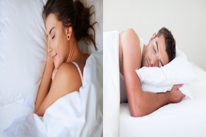 Man and woman sleeping