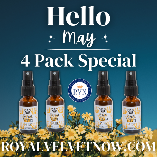 Deer Antler Velvet Pure Spray from Royal Velvet (unflavored) May 4 Pack Special