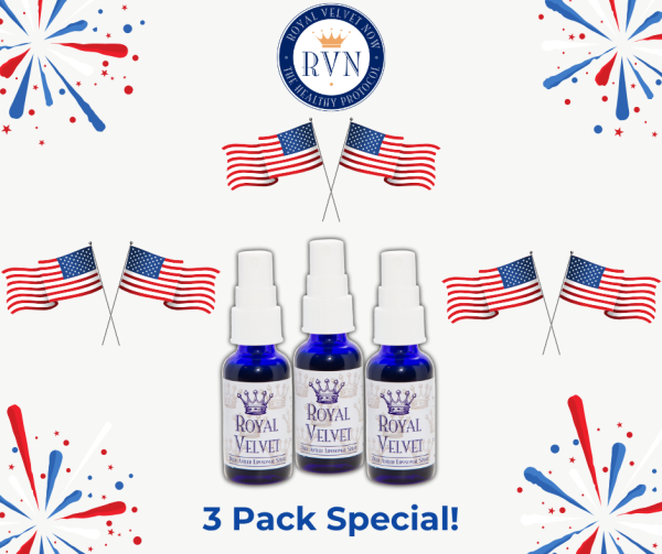 Deer Antler Velvet Spray from Royal Velvet (flavored) Star Spangled 3 Pack Special!